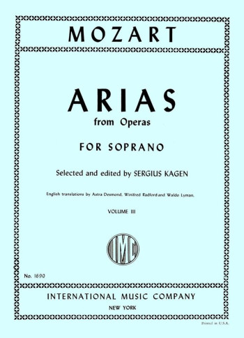 Arias From Operas Vol.3: Soprano Voice And Piano (International)