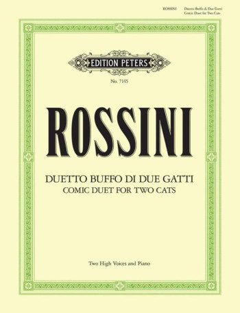 Comic Duet For Two Cats ( Buffo Di Due Gatti ) Vocal Duet (Peters)