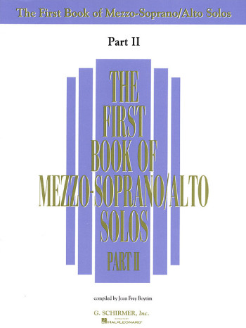 First Book Of Mezzo: Mezzo Soprano/Alto Solos Part 2 Voice & Piano