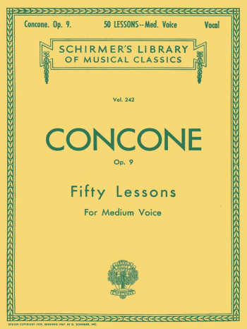 50 Lessons Op.9: Medium Voice Vocal (Schirmer)