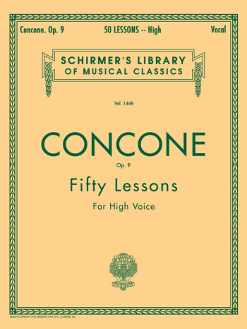 50 Lessons Op.9: High Voice Vocal (Schirmer)