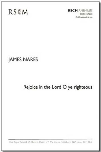 Rejoice In The Lord O Ye Righteous: F Maj: Vocal: Solo Song