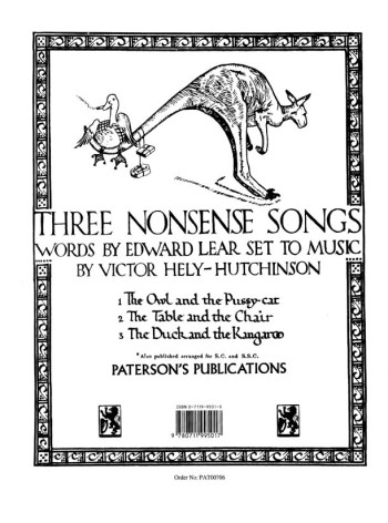 Hutchinson: 3 Nonsense Songs: G Maj: Vocal: Solo Song