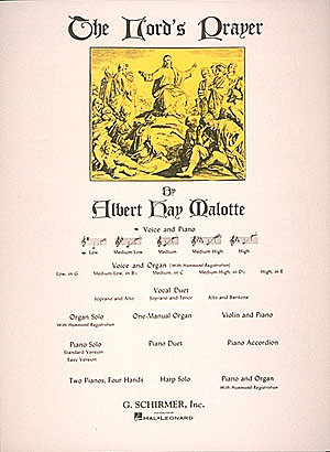 Lords Prayer G Major Low Voice And Piano: Solo Song