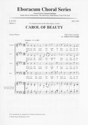 Carol Of Beauty: Vocal SATB (Seivewright, Andrew)