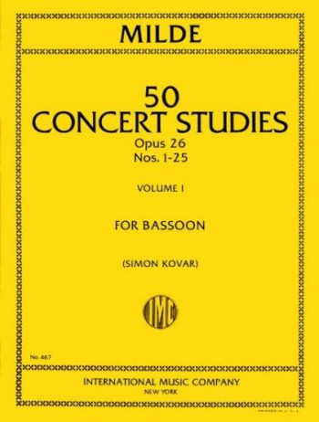 50 Concert Studies Op.26: Vol.1: Bassoon (International)