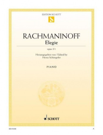 Elegie Op.3 No.1 (Morceaux De Fantasie): Piano (Schott Ed)