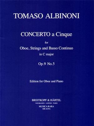 Oboe Concerto Op.9/5 C Major: Oboe & Piano (Breitkopf)
