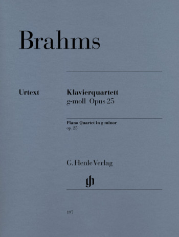 Piano Quartet G Minor Op25: String and Piano: String Quartet  (Henle)