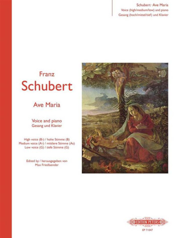 Ave Maria: High Voice/Medium/Low Voice and Piano (Bb/Ab/G) (Peters)
