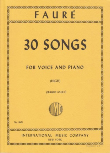 30 Songs: Vocal: High Voice & Piano (International)