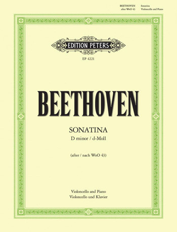 Sonatina D Minor: Cello & Piano (Peters)