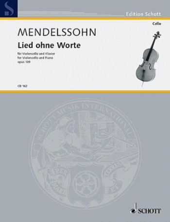 Song Without Words D Major Op.109:  Viola Or Cello & Piano (schott)