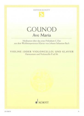 Ave Maria: Cello Or Violin & Piano (Schott)