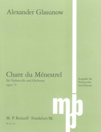 Song Of The Minstrel: Op71: Cello (Belaieff)