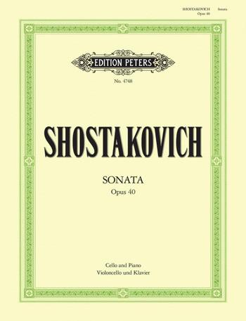 Sonata D Minor Op.40: Cello & Piano (Peters)