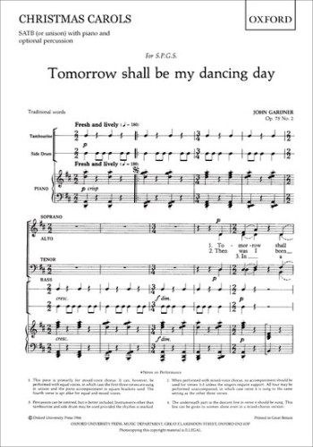Tomorrow Shall Be My Dancing Day: Vocal SATB (OUP)
