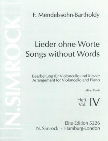 Songs Without Words: 4: Cello & Piano