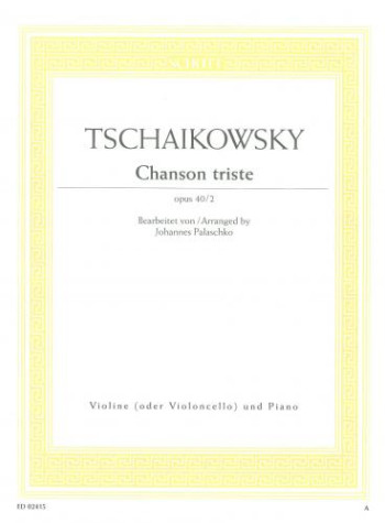 Chanson Triste Op40 No.2: Violin Or Cello & Piano(Schott)