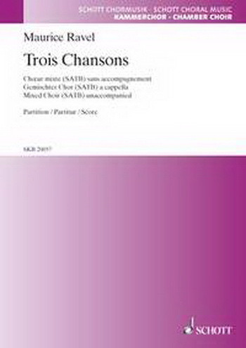 Trois Chansons: Satb A Cappella: Score