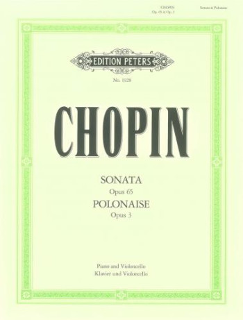 Sonata Op.65 G Minor And Polonaise C: Op.3: Cello & Piano (Peters)