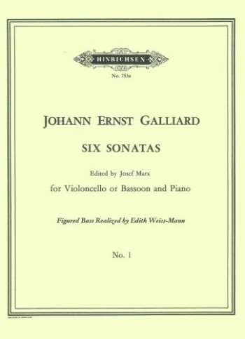6 Sonatas No.1 A Minor: Cello & Piano