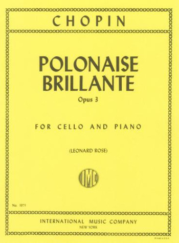 Polonaise Brilliante Op3: Cello & Piano  (International)