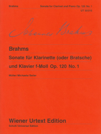 Sonata Op.120 No.1 F Minor: Clarinet & Piano (Wiener Urtext)