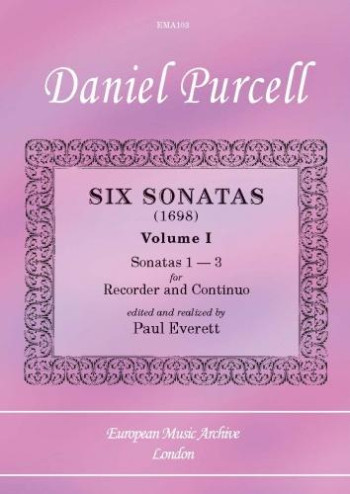 6 Sonatas 1-3 Vol.1: Treble Recorder And Piano (EMA)