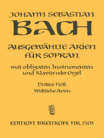 Arias For Soprano: Vocal Solo 3 (Breitkopf)