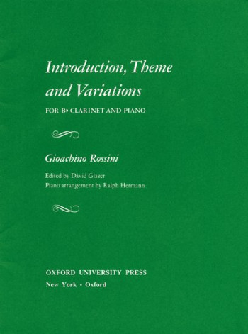 Introduction Theme And Variations: Clarinet & Piano (OUP)