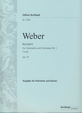 Concerto F Minor Op.73/1: Clarinet & Piano (Breitkopf)