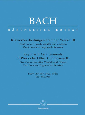 Keyboard Arrangements Of Works By Other Composers: Book 3  (Barenreiter)