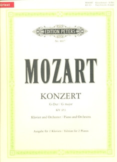 Concerto In G Major:  Kv453: Piano (Peters)
