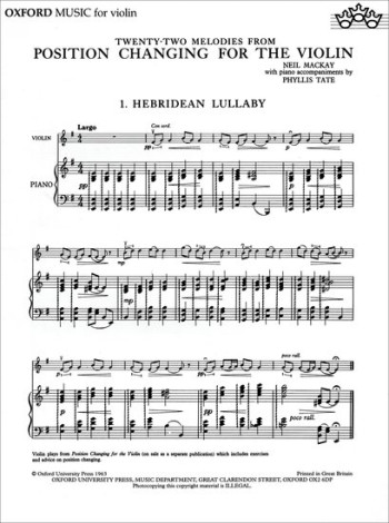 Position Changing For The Violin Piano Accompaniments (OUP)