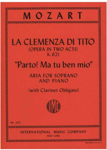 Aria Parto Ma Tu Ben Mio: Soprano & Clarinet (International)