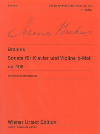 Sonata D Minor Op.108: Violin & Piano (Wiener Urtext)