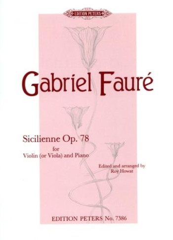 Sicilienne Op.78: Violin Or Viola  and Piano (Peters)