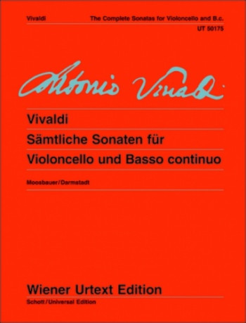 9 Sonatas: Cello & Piano: Urtext ( Moosbauer/Darmstadt)  (Wiener Urtext)