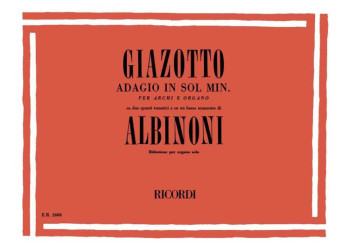 Adagio In G Minor: Organ Solo (Ricordi)