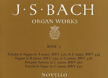 Organ Works Book 3: Fantasias Preludes And Fugues (Novello)