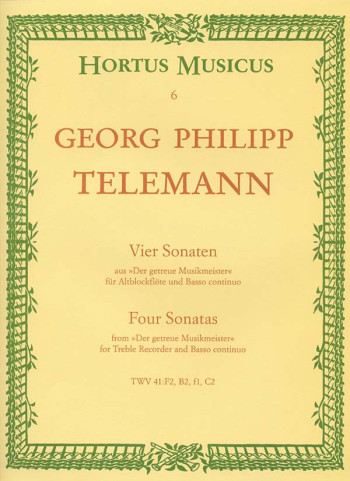 Sonatas 4: Flute Or Treble Recorder and Piano (Hortus Musicus)