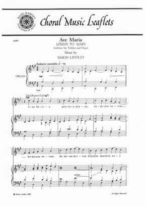 Ave Maria: Vocal: Unison