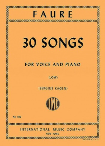 30 Songs: Vocal: Low Voice & Piano  (International)
