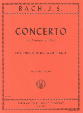 Concerto D Minor Bwv1043: 2 Violins & Piano (galamian) (International)