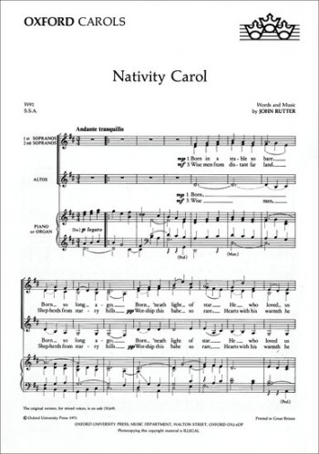 Nativity Carol Vocal SSA (OUP)