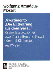 Divertimento The Escape From The Seraglio: 2 Or 3 Clarinet