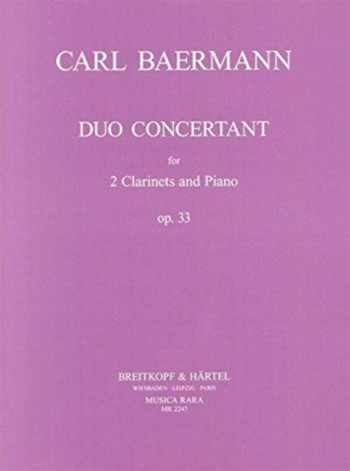 Duo Concertant Op33:  2 Clarinets And Piano: Duet