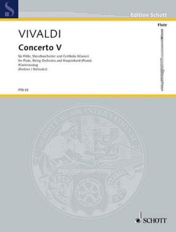 Concerto F Major Op10/5: Rv434: Flute & Piano (Schott)