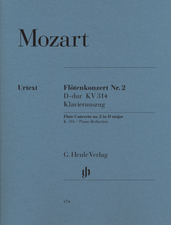 Flute Concerto D Major K314: Flute & Piano (Henle)